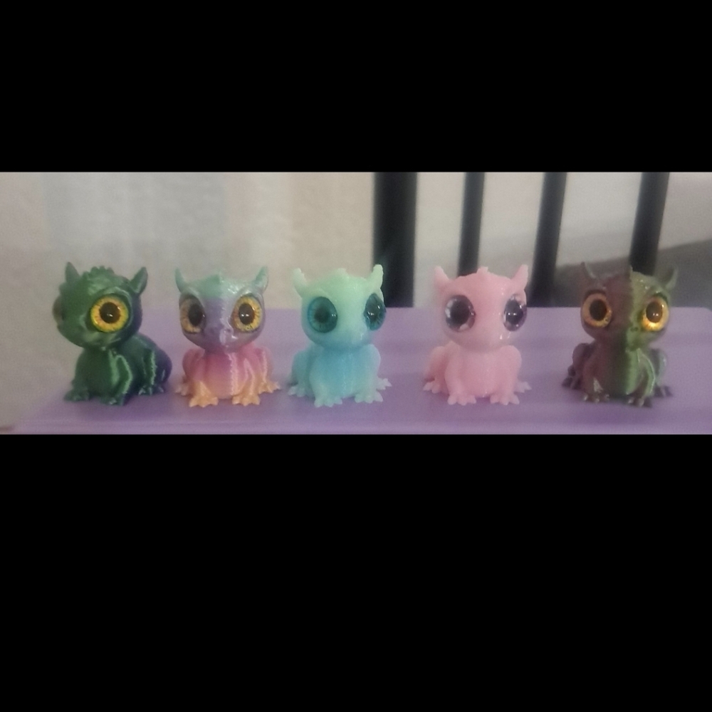 X5 Pc MINI DRAGON FIGURINE SEE DESCRIPTION